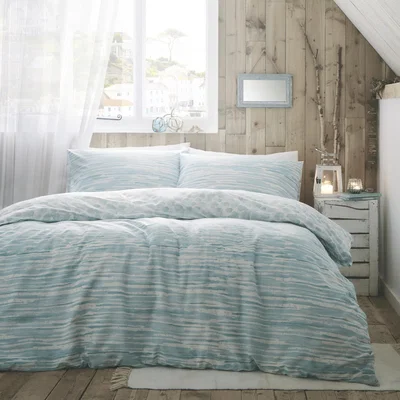 The Range Shore Duvet Set - Duck Egg / King