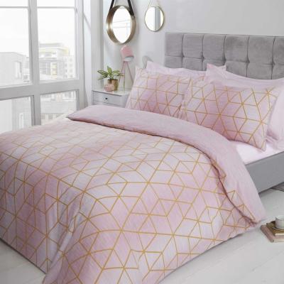The Range Calvin Geometric Reversible Duvet Cover Bedding Sets - Pink / King