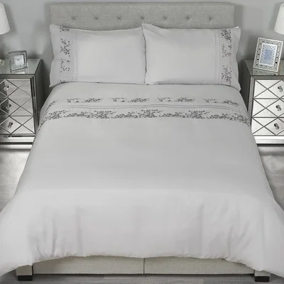 The Range Trailing Sequin Flowers Duvet Cover and Pillowcase Set - King