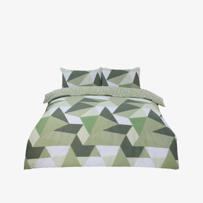 The Range Dreamscene Shapes Geo Duvet Cover Bedding Set - Sage Green / King