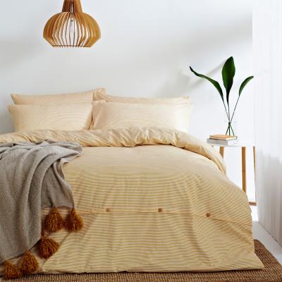 The Range Relaxed Striped Duvet Cover Set - Ochre / King