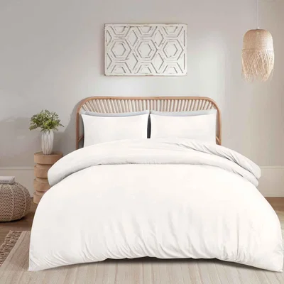 The Range Simple Duvet Cover Set - White / King