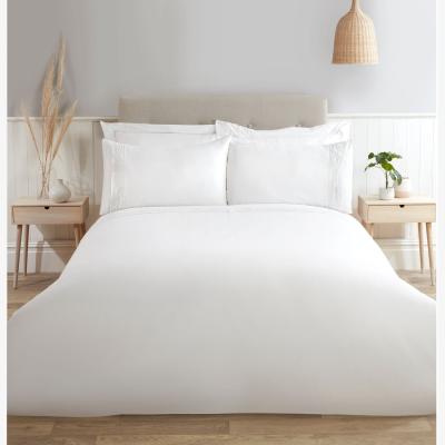 The Range Evelyn Embroidered Duvet Cover and Pillowcase Set  - White / Super King size