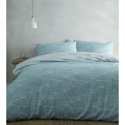 The Range Old Town Duvet And Pillowcase Set - Blue / King