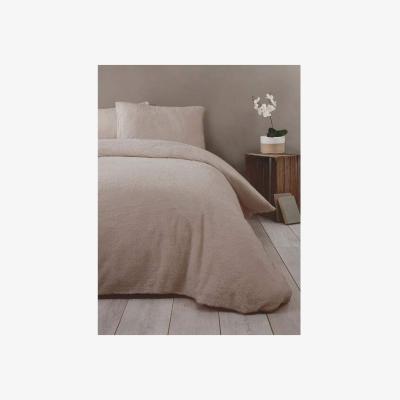 The Range Snuggle Teddy Fleece Duvet Cover Set - Mink / King
