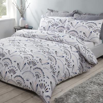 The Range Skandi Bloom Duvet Cover and Pillowcase Set - White / King
