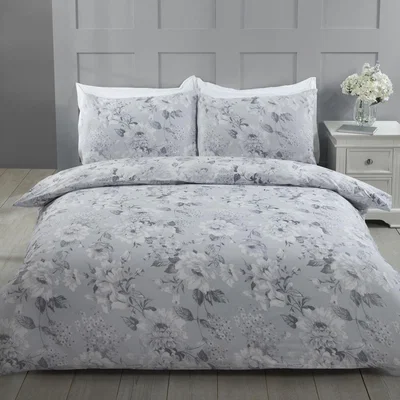 The Range Bella Duvet Cover and Pillowcase Set - Grey / King