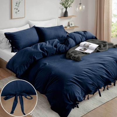 The Range Knotted Duvet Cover Set - Navy / King