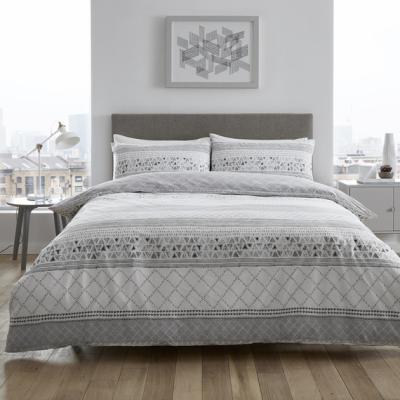 The Range Casa Grey Duvet Cover and Pillowcase Set - Grey / King