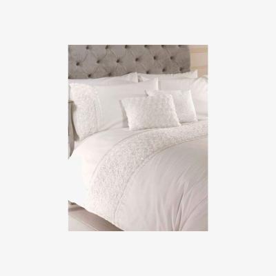 The Range Limoges Rose Ruffle Duvet Cover Set - Cream / King