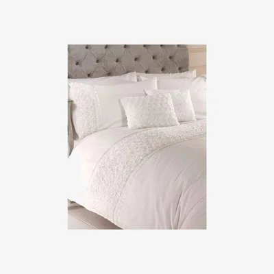 The Range Limoges Rose Ruffle Duvet Cover Set - Cream / King