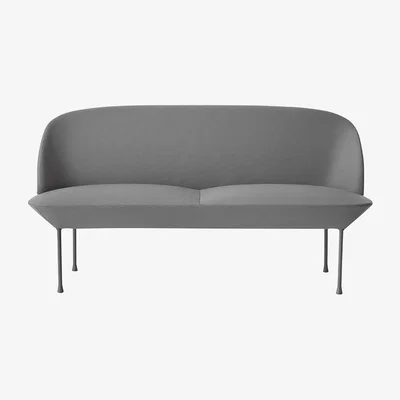 Amara Muuto - Oslo Two Seater Sofa - Steelcut 160/Light Grey