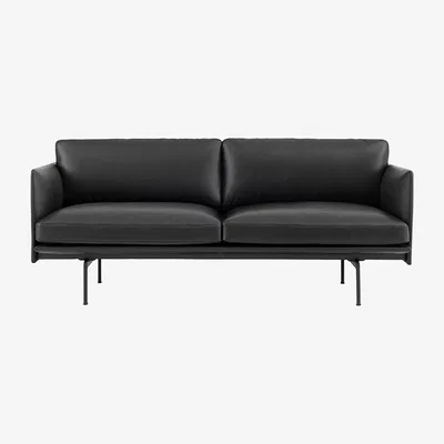 Amara Muuto - Outline 2 Seater Sofa - Black