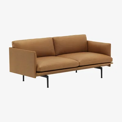 Amara Muuto - Outline 2 Seater Sofa - Cognac