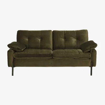 Barker and Stonehouse Tristan 2 Seater Sofa, Lush Velvet Green