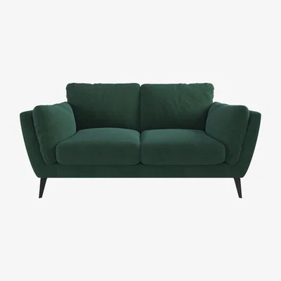 Barker and Stonehouse Boone 2 Seater Sofa, Green Fabric | Barker & Stonehouse