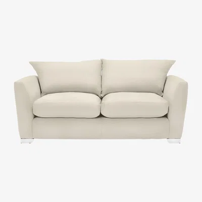 Barker and Stonehouse Floyd 2 Seater Sofa, White Fabric | Barker & Stonehouse