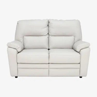 Barker and Stonehouse Teifi 2 Seater Leather Sofa, Como Dove