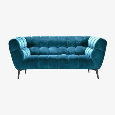 Barker and Stonehouse 2 Seater Sofa  - Teal Velvet - W202 x D95 x H76cm - Barker and Stonehouse