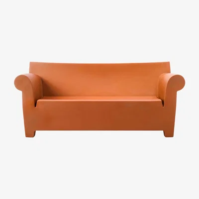 Barker and Stonehouse Kartell Bubble 2 Seater Sofa, Orange | Barker & Stonehouse
