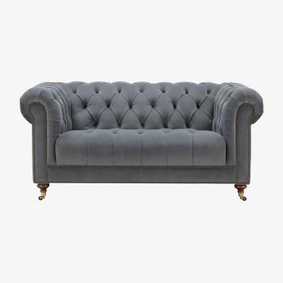 Barker and Stonehouse Ullswater 2 Seater Sofa, Pewter Velvet