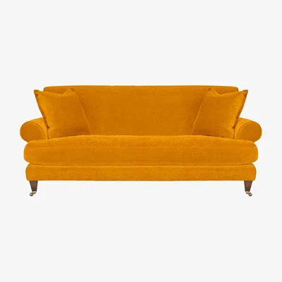 Barker and Stonehouse Fairlawn 2 Seater Sofa, Yellow Fabric | Barker & Stonehouse