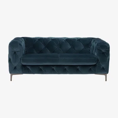 Barker and Stonehouse Sophia 2 Seater Velvet Sofa, Teal