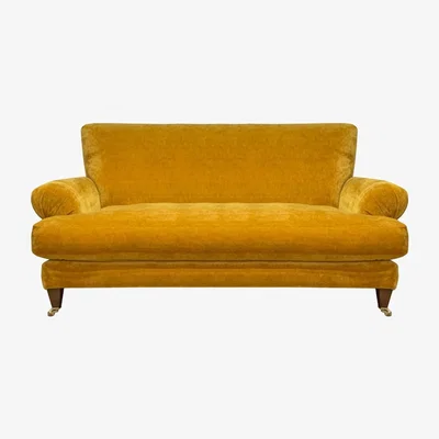 Barker and Stonehouse Drew Pritchard Durant 2 Seater Sofa, Yellow Fabric | Barker & Stonehouse