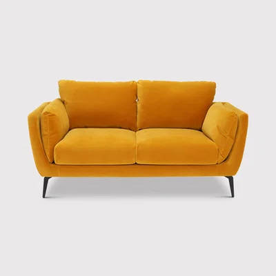 Barker and Stonehouse Boone 2 Seater Sofa, Yellow Fabric | Barker & Stonehouse