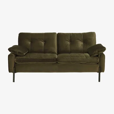 Barker and Stonehouse Tristan 2 Seater Sofa, Orange Fabric | Barker & Stonehouse