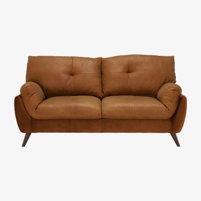 Barker and Stonehouse Jovi 2 Seater Sofa, Brown Leather | Barker & Stonehouse
