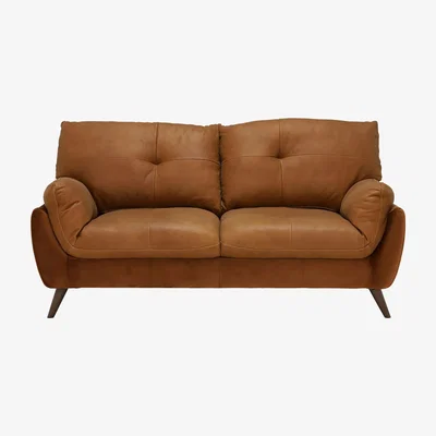 Barker and Stonehouse Jovi 2 Seater Sofa, Brown Leather | Barker & Stonehouse