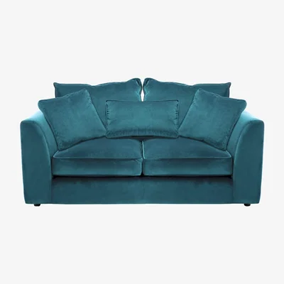 Barker and Stonehouse Harrington Small Sofa, Lumino Teal With Foam Interiors