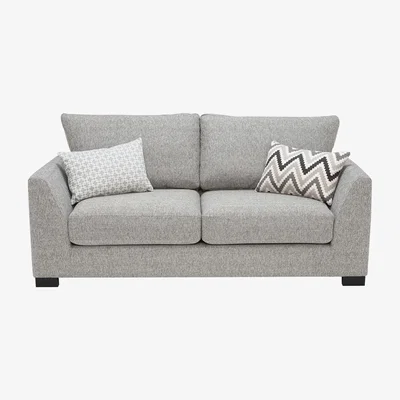 Barker and Stonehouse Milford 2 Seater Fabric Sofa, Grey | Barker & Stonehouse