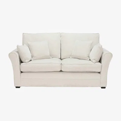 Barker and Stonehouse Berkeley Fabric Fixed Cover Small 2 Seater Sofa, Neutral | Barker & Stonehouse