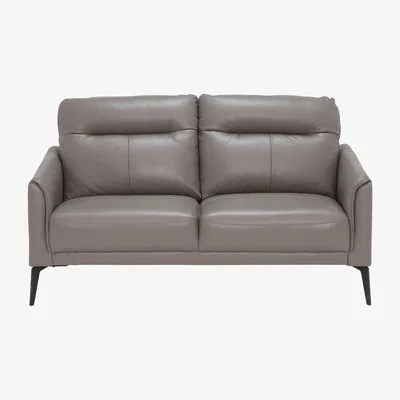 Barker and Stonehouse Belgravia 2 Seater Sofa, Grey Leather | Barker & Stonehouse