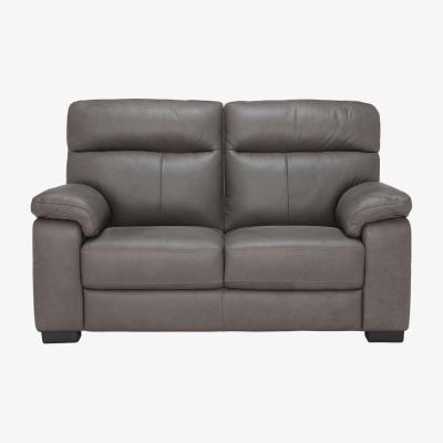 Barker and Stonehouse Clark 2 Seater Sofa, Grey Leather | Barker & Stonehouse