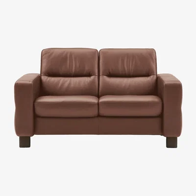 Barker and Stonehouse Stressless Wave Low Back 2 Seater Sofa, Leather