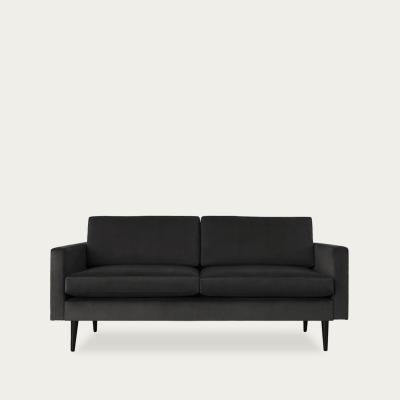 Bombinate.com Charcoal Model 01 Velvet 2 Seater Sofa