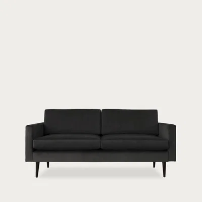 Bombinate.com Charcoal Model 01 Velvet 2 Seater Sofa