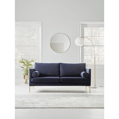 Cox and Cox Rene Velvet Sofa - Navy