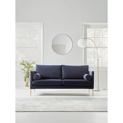Cox and Cox Rene Velvet Sofa - Navy