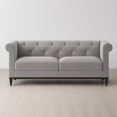 Cuckooland Swyft Sofa in a Box Model 09 Chesterfield Velvet 2 Seater Sofa - Teal
