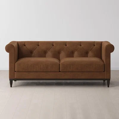 Cuckooland Swyft Sofa in a Box Model 09 Chesterfield Faux Leather 2 Seater Sofa