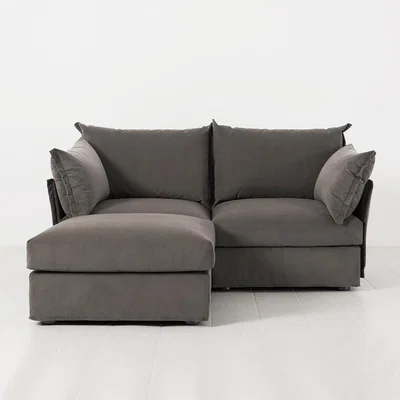 Cuckooland Swyft Sofa in a Box Model 06 Modular Velvet 2 Seater Sofa with Chaise -