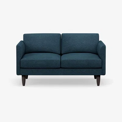 Cuckooland Hutch Rise Textured Weave 2 Seater Sofa in a Box with Curve Arms - Aegean