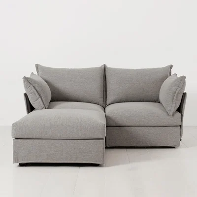 Cuckooland Swyft Sofa in a Box Model 06 Modular Linen 2 Seater Sofa with Chaise