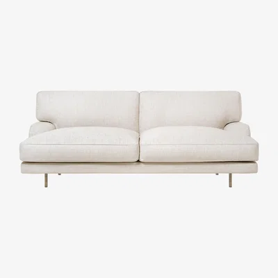 The Conran Shop Flaneur 2-Seater Sofa in Ecru Chambray & Brass