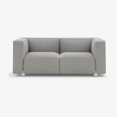 The Conran Shop Barber & Osgerby Sofa Chrome & Cato Fabric 2-Seat