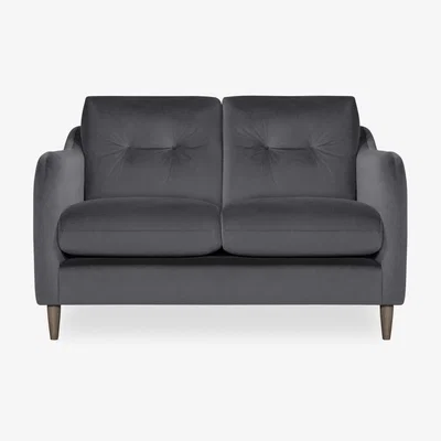 Cult Furniture Lena 2 Seater Sofa, Velvet Dark Grey Velvet